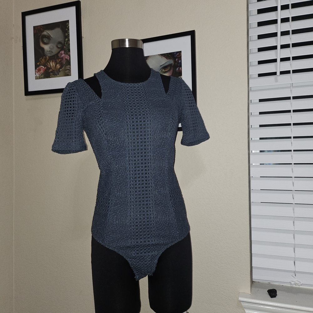 BCBG Charcoal Bodysuit